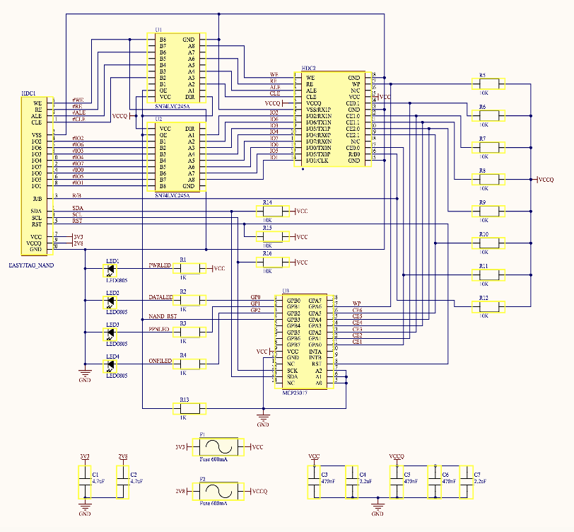 Программатор для NAND/eMMC микросхем • VLab